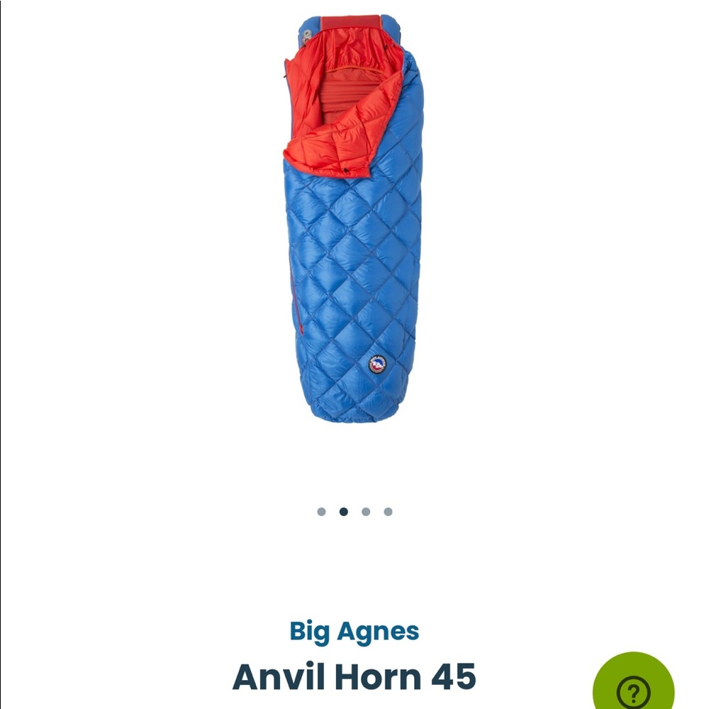 LAST CALL: Big Agnes Anvil Horn Sleeping Bag 45 Deg